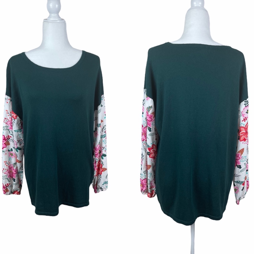 Matilda Jane floral sleeves sweater tunic